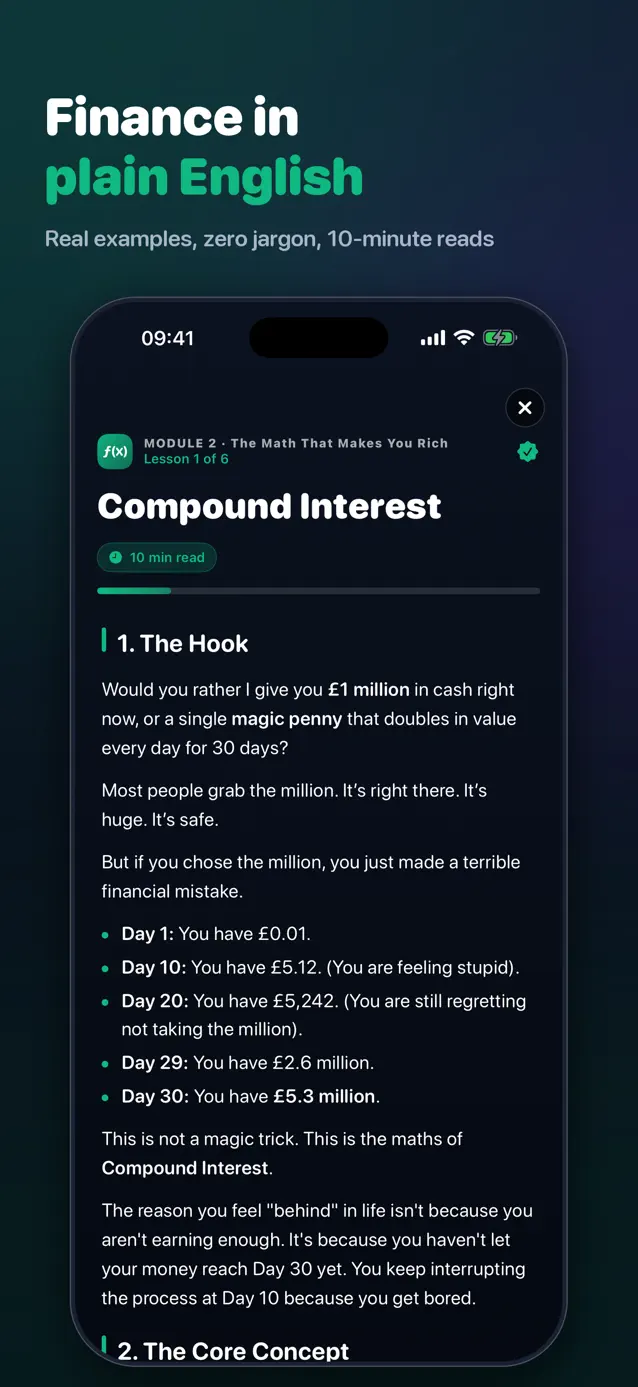 An InvestFast lesson explaining investing in plain English