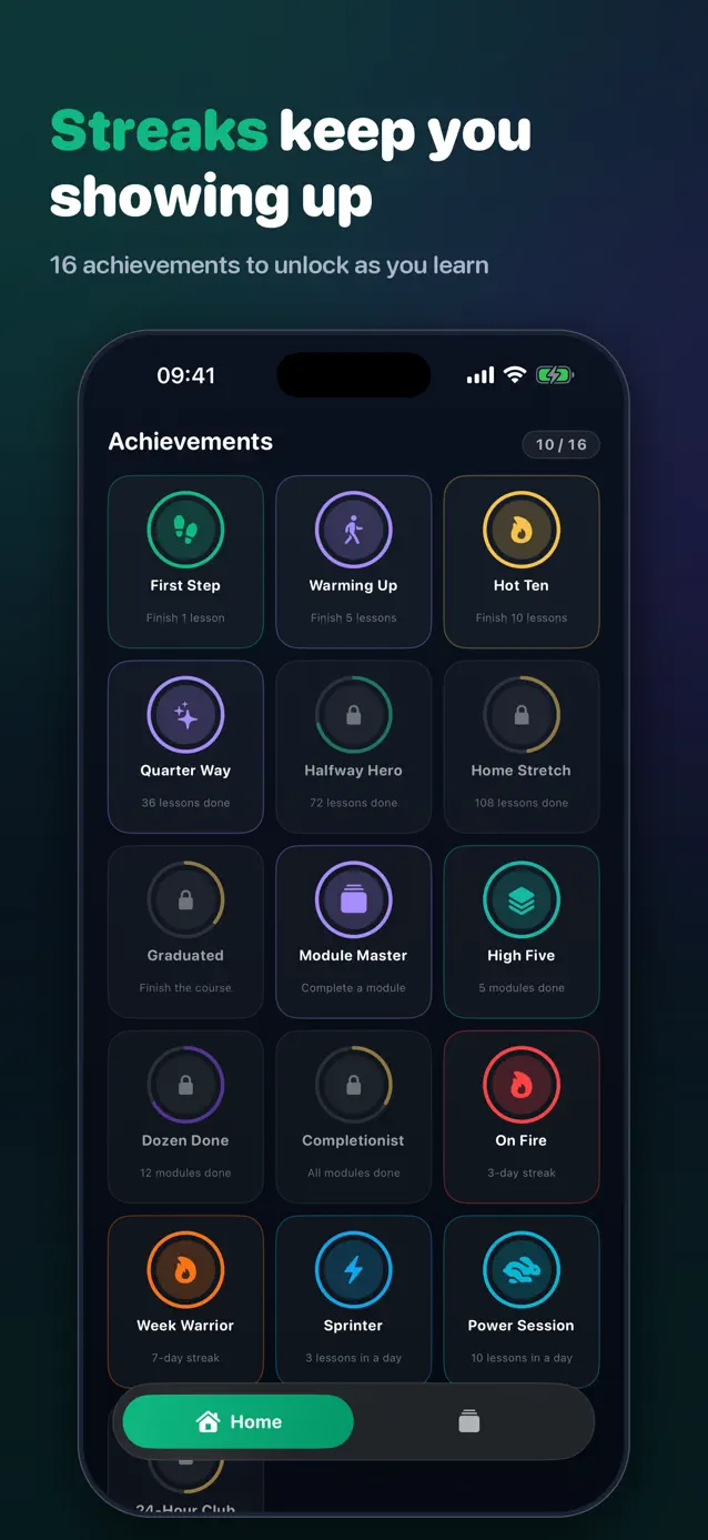 InvestFast progress streaks keeping you on track