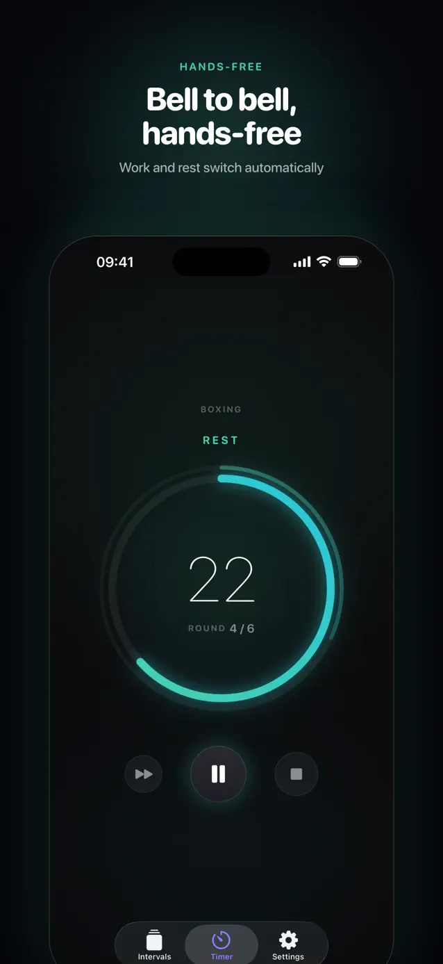Surge running hands-free with a large glanceable countdown
